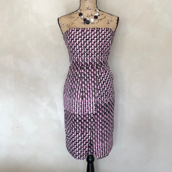Banana Republic pattern silk strapless dress - Picture 1 of 6